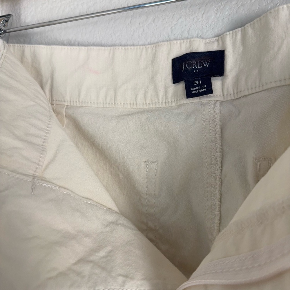 J.Crew Factory Women's Lizzie high-rise patch-pocket wide-leg pant Natural 31 - Picture 6 of 13